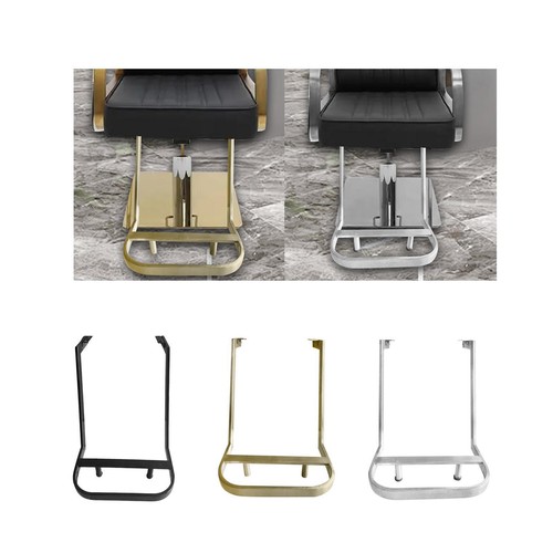 Repose-pieds En Acier Inoxydable Pour Salon De Coiffure - Dimensions 36x18,5 Cm, Hauteur 18 Cm - Design Ergonomique, Facile à Nettoyer - 10