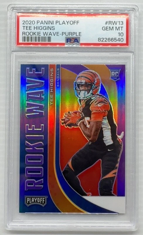 Tee Higgins Panini Playoff Rookie Wave #RW13 Purple