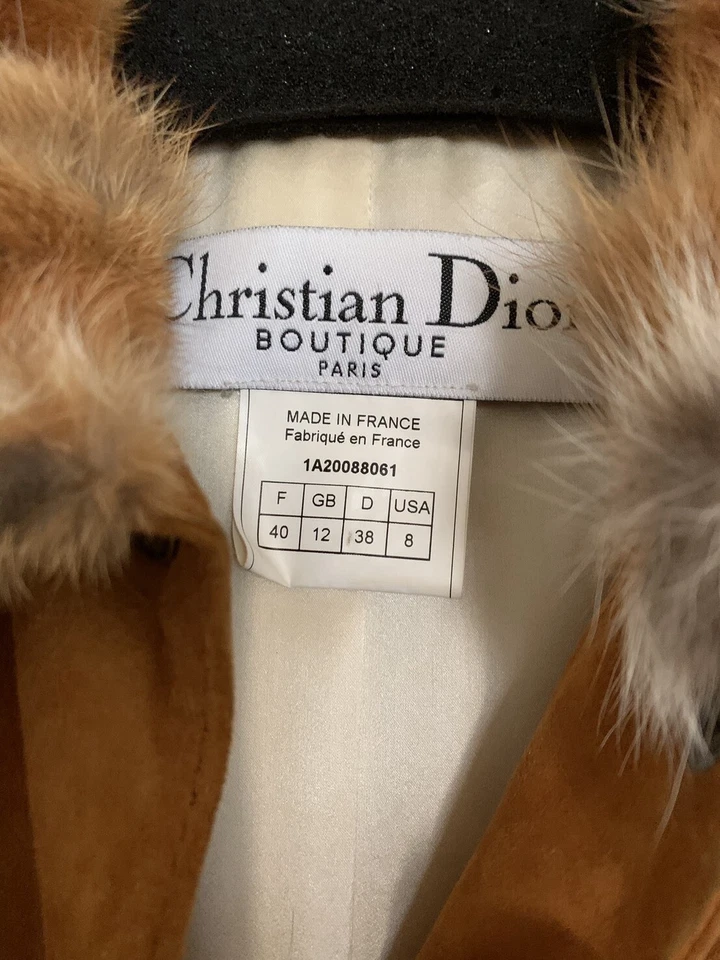 Abrigo de gamuza de cabra y terciopelo Christian Dior vintage y raro de piel de zorro Foto 2 de 4