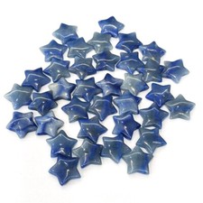 50pcs Natural Blue Aventurine Stone Healing Star Gemstone for Home Decor 20x6mm