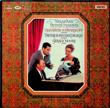 SAN 163-4 ED1 W/ANGEL Brahms Deutsche Volkslieder/Schwarzkopf/Gerald Moore 2-LP