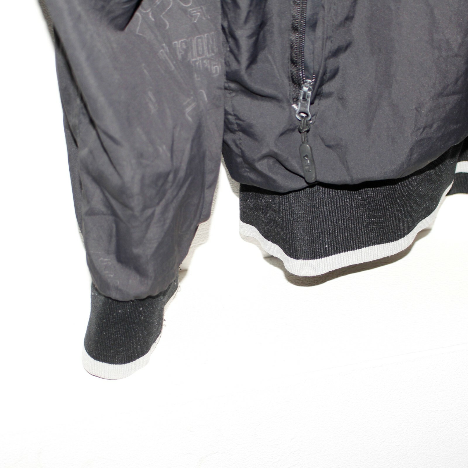 Giacca a vento Fila zip cappuccio regolabile polsino manica vita tasche taglia L