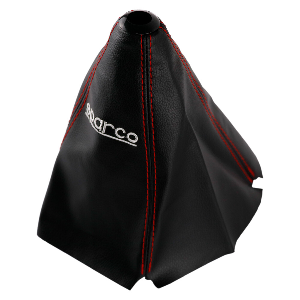 JDM Black PVC Leather/Red Stitch Manual/Auto Gear Shift Knob Shifter
