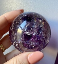 Crystal Sphere Phantom Amethyst Super Quality Super Flash Rainbows 5.8cm 272g