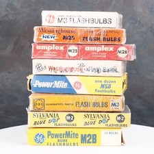  Vintage Flash Bulb Lot M3/M2B/M5B/25B - Assorted Brands 