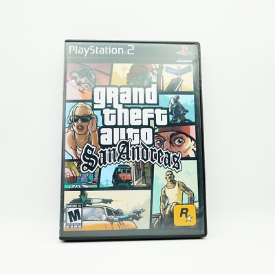 Grand Theft Auto San Andreas PS2 Resurfaced NewCase CoverArt Reprinted No Manual