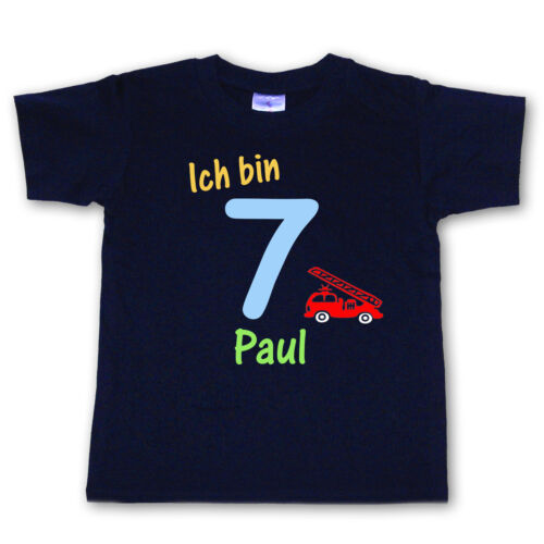 Geburtstag T Shirt  Ich bin 7 mit Wunschnamen  WAHL Motiv Größe Farbe  NEU - Bild 1 von 17