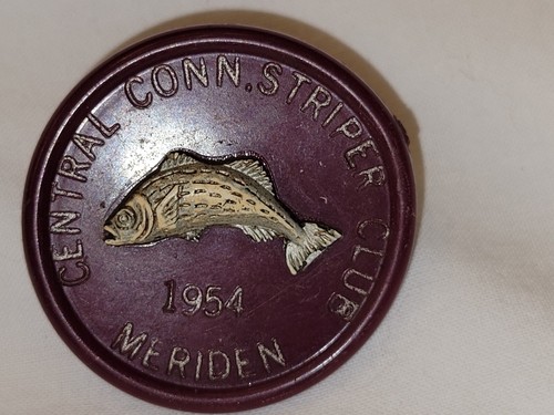 CHOICE of year CENTRAL CONN STRIPER fishing CLUB Meriden CT Pinback Badge pb - Picture 7 of 86