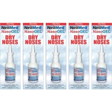 5 Pack Neilmed Nasogel For Dry Noses Drip Free Gel Spray 1 Fl Oz Bottle Each