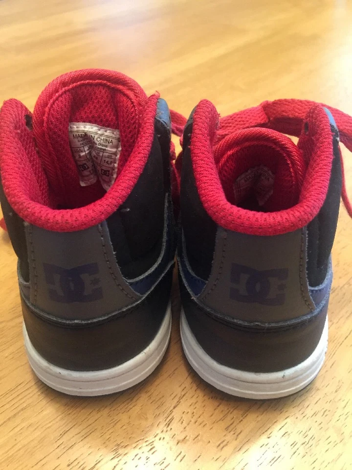DC SHOES Niños Top Alto Monopatín Baloncesto Niños Pequeños Niñas Zapatos Talla 8 ~ Foto 3 de 4