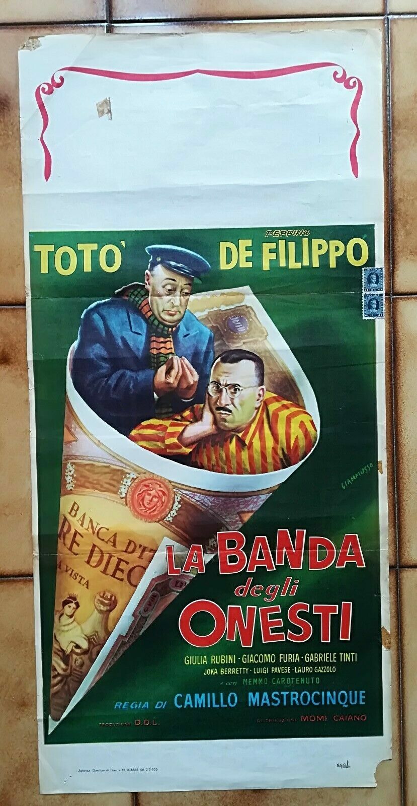 Locandina originale film La banda degli onesti (1956) - Regia di Camillo Mastrocinque