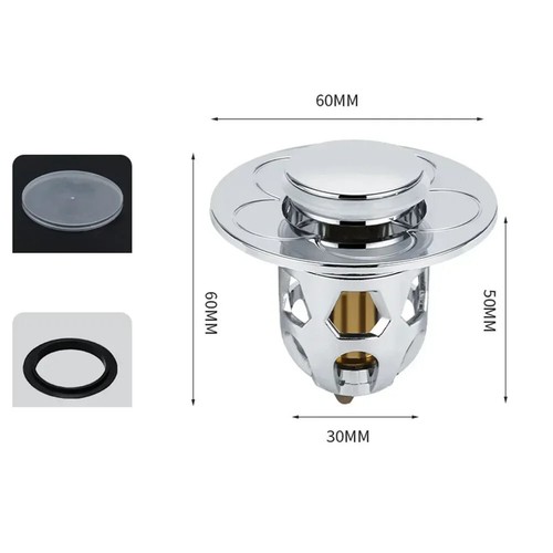 Bad Stopfen Stopfen Waschbecken Pop-Up Hüpfkern Abfluss Filter Waschbeckensieb - Bild 23 von 26