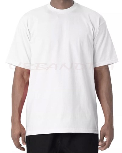 Men's 100% Cotton Heavyweight Short Sleeve Blank Crew Neck Plain T-Shirt S-5XL - Bild 9 von 17