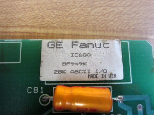 GE/Fanuc IC600BF949K ASCII I/O Card  44A717587-G01 - Picture 3 of 8