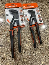 Crescent 10 In. & 12 In. Dual Material Tongue & Groove Plier Set Grip Zone V-Jaw