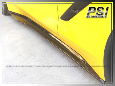 JPM Carbon Fiber Side Skirts Lip For 2014-2017 Chevy Corvette C7 Z51 Stingray