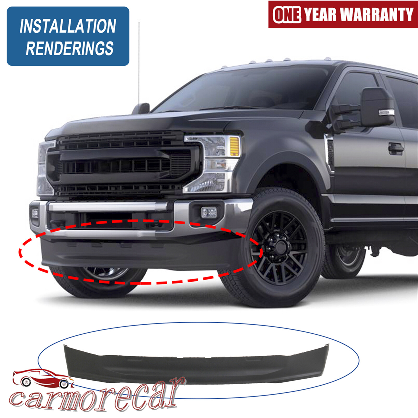Front Lower Valance 7.25" For Ford F-250 F-350 F-450 2020-2022 4-Wheel Drive