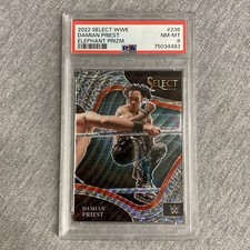 2022 Panini Select WWE #236 Damian Priest Elephant Prizm PSA 8 NM-MT