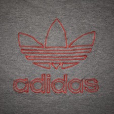 Vintage Early 90s ADIDAS CREW NECK SWEATSHIRT T Shirt TREFOIL Embroidered LARGE