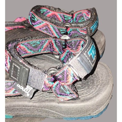 Teva Sport Sandals Womens 7 Black Adjustable Straps Rugged 