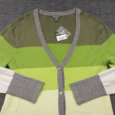 Eddie Bauer Cardigan Sweater Womens Size Medium Button Up V-Neck NWT