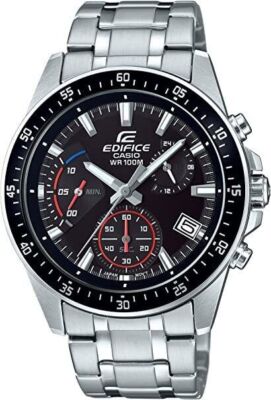最終値下 CASIO クォーツ EDIFICE EFV-540D 美品 CASIO EDIFICE EFV-540D-1A Chronograph Stainless Steel Men's Watch