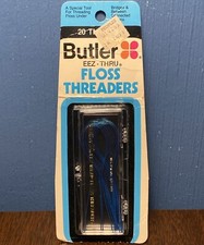 VTG Butler EEZ THRU Floss Threaders Dental Flossing Tool Bridge/Crowns 20 Pk NOS