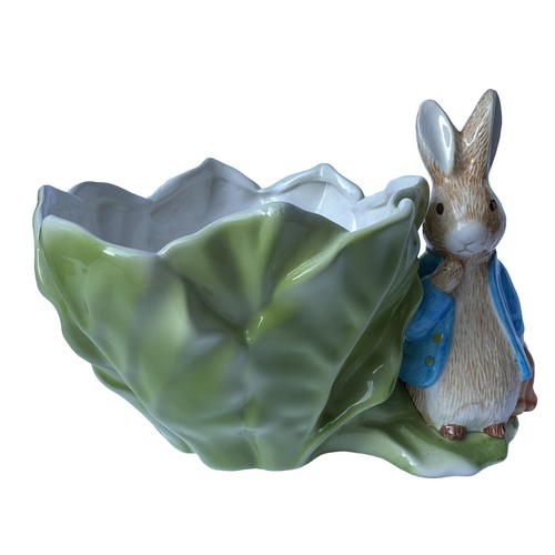 Peter Rabbit Beatrix Potter Teleflora Cabbage Planter Dish FW Co 90s VTG Vintage