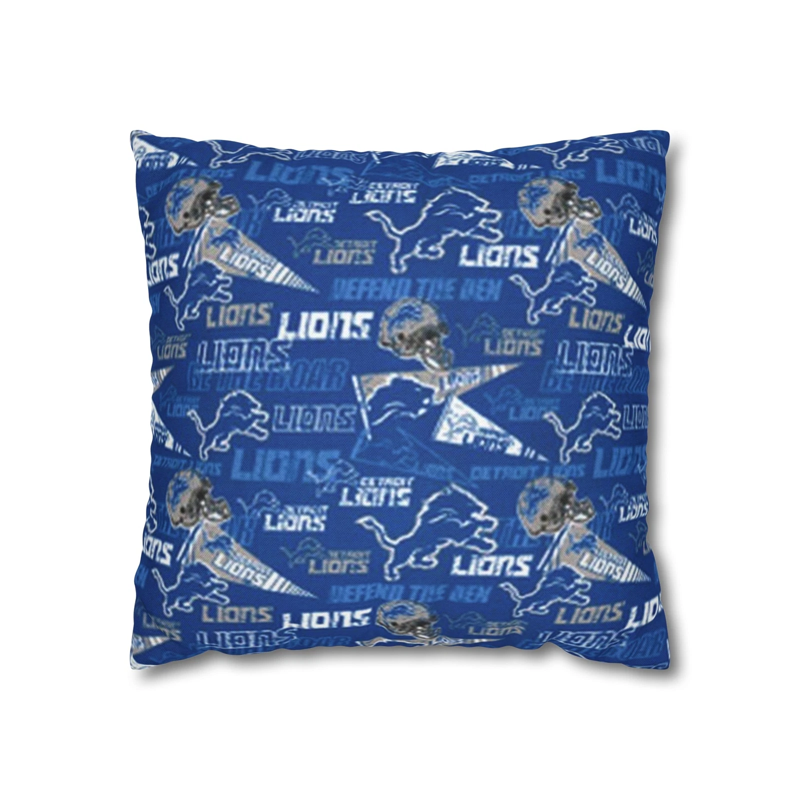 Detroit Lions Spun Square Throw Pillowcase