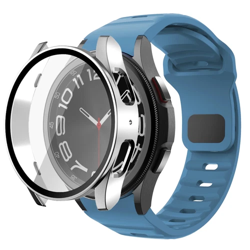 Band + Case Cover For Samsung Galaxy Watch 7/6/5/4/FE 40/44mm Silicone Strap - Picture 28 of 30
