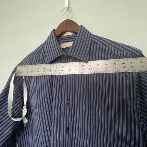 Michael Kors Men's Large Classic Fit Shirt Long Sleeve Striped 16/32/33 - Picture 6 of 9