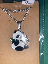 USA Seller Panda Bamboo Zinc Alloy Cute Necklace Pendant Jewelry NEW