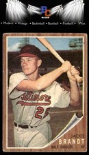 1962 Topps #165b Jackie Brandt : Green Tint