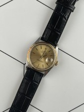 #46 Rolex Datejust 36mm YG-SS Champagne Dial Generic Band Watch 16233
