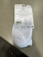 Alo Yoga Cushioned Half-Crew Athletic Socks Black/White Size M Mid Calf Logo