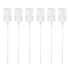 6Pcs Dispenser Bottles Pump with Cover for 24/410 Thread Neck Size White)