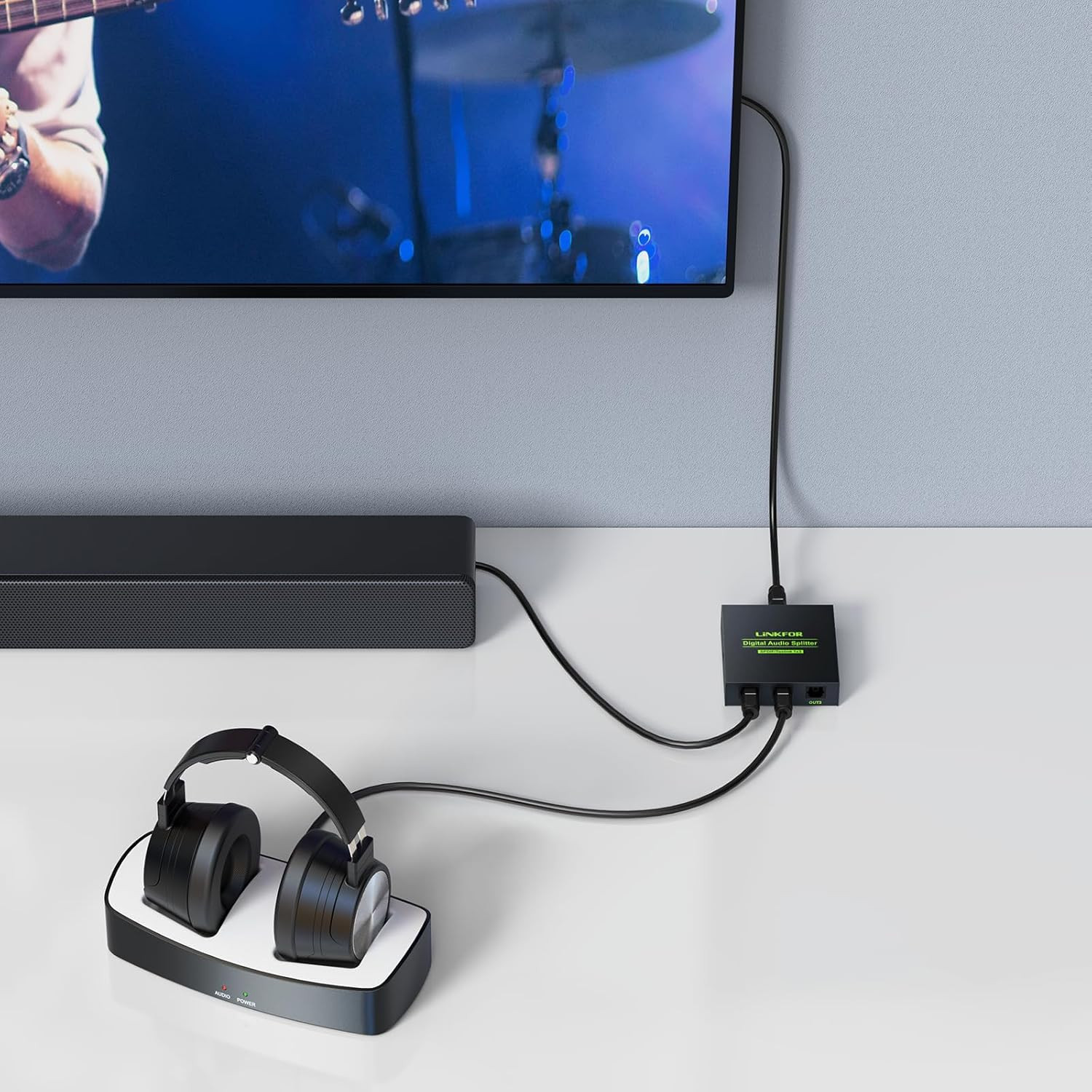 Digital Optical Audio 1X3 Splitter Digital SPDIF Toslink Optical Fiber Audio Spl