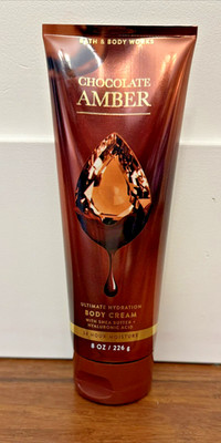 NEW Bath & Body Works Chocolate Amber Ultimate Hydrating Body Cream Lotion 8 oz