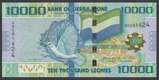 Sierra Leone  10000  Leones  2010  AU-UNC  P. 33,  Banknote, Uncirculated