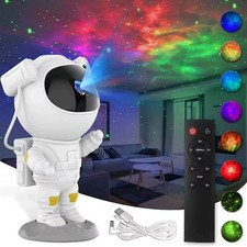 Astronaut Stern Projektor Galaxie Nachtlicht Nebel LED Lampe Fernbedienung Kind Geschenk