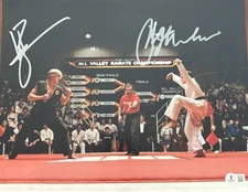 Ralph Macchio & William Zabka The Karate Kid Authentic Signed 11x14 Photo BAS