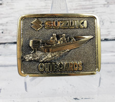 SUZUKI Outboards Brass Limited Edition Belt Buckle #485/500 Made in the USA
