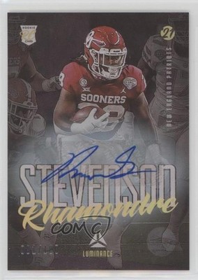 2021 Panini Luminance Gold 81/100 Rhamondre Stevenson #132 Rookie Auto RC 0p6