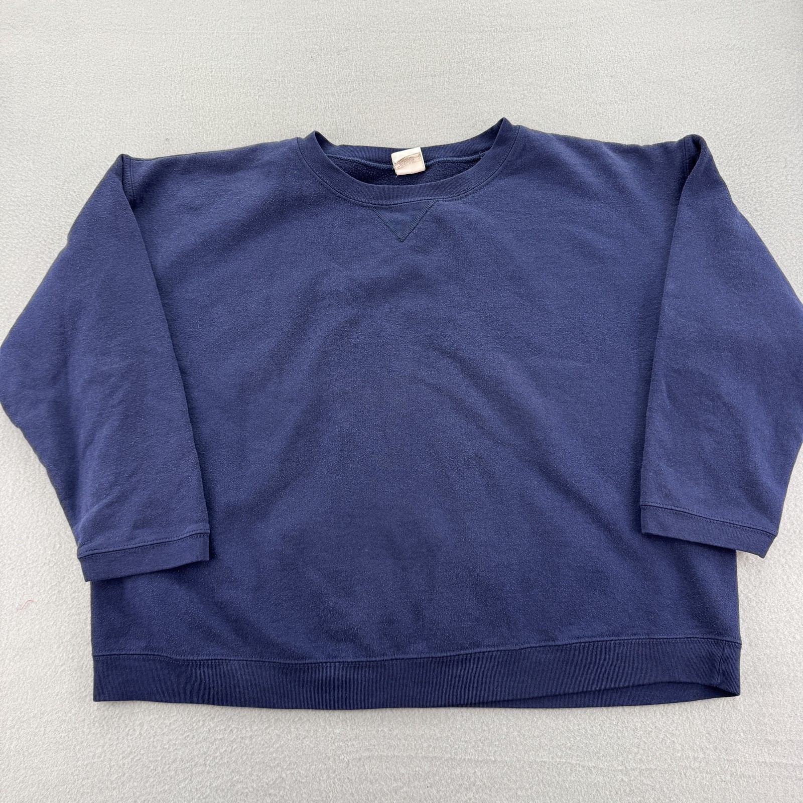 Hanes Her Way Sweater Womens Large Blue Crewneck Pullover Vintage 90s Sweatshirt