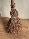 Best Early Antique Handmade Rare Large Whisk Broom Chunky Wooden Handle Big — photo 6