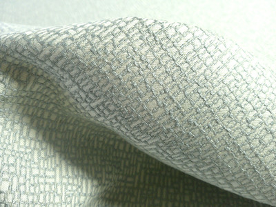 Zimmer & Rohde Platinum Raised Rectangles on White Stripe Small Pattern Luxe