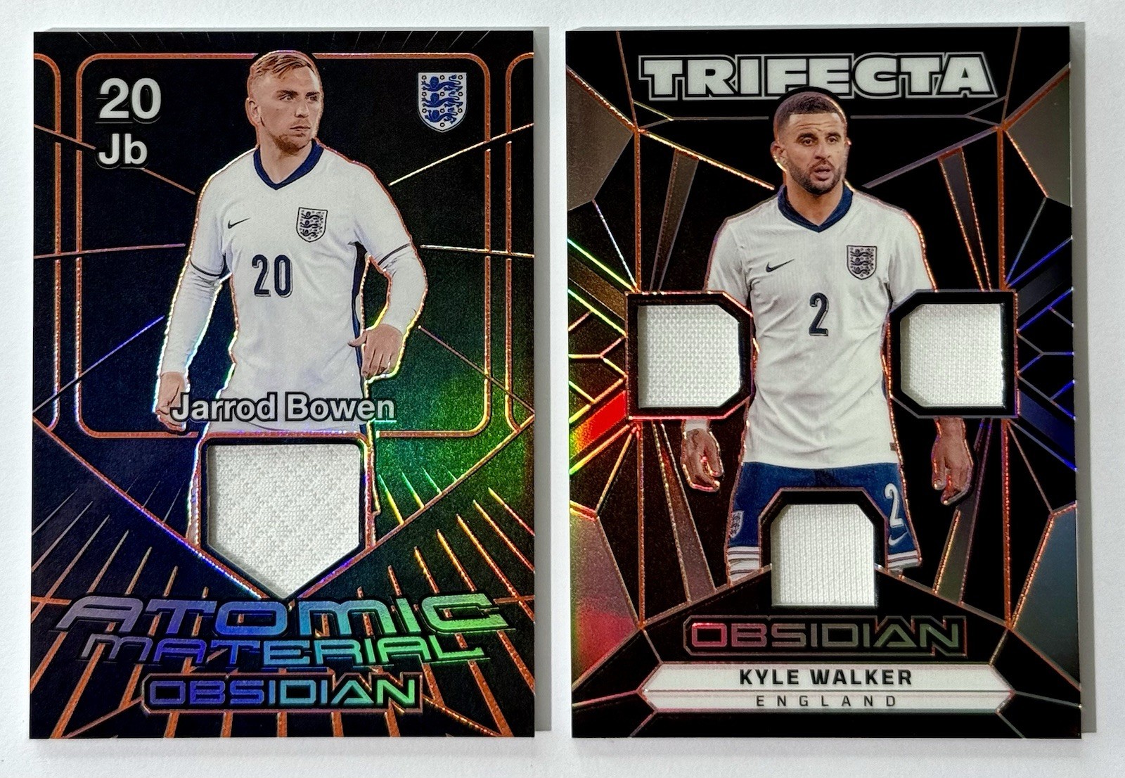 2024-25 Panini Obsidian Orange #/99 Kyle Walker & Jarrod Bowen England