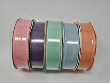 Lot Offray Grosgrain Polyester Craft Ribbon 7/8" x 20 YDS Rolls Spools Pastel