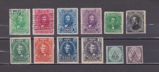 HONDURAS 12 VERY OLD DIFFERENT STAMPS (2 SCANS 3 WITH THIN)