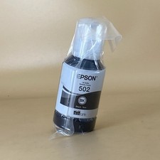Genuine EPSON 502 Black Ink Bottle Exp 2027  127ml  Black - Sealed OEM